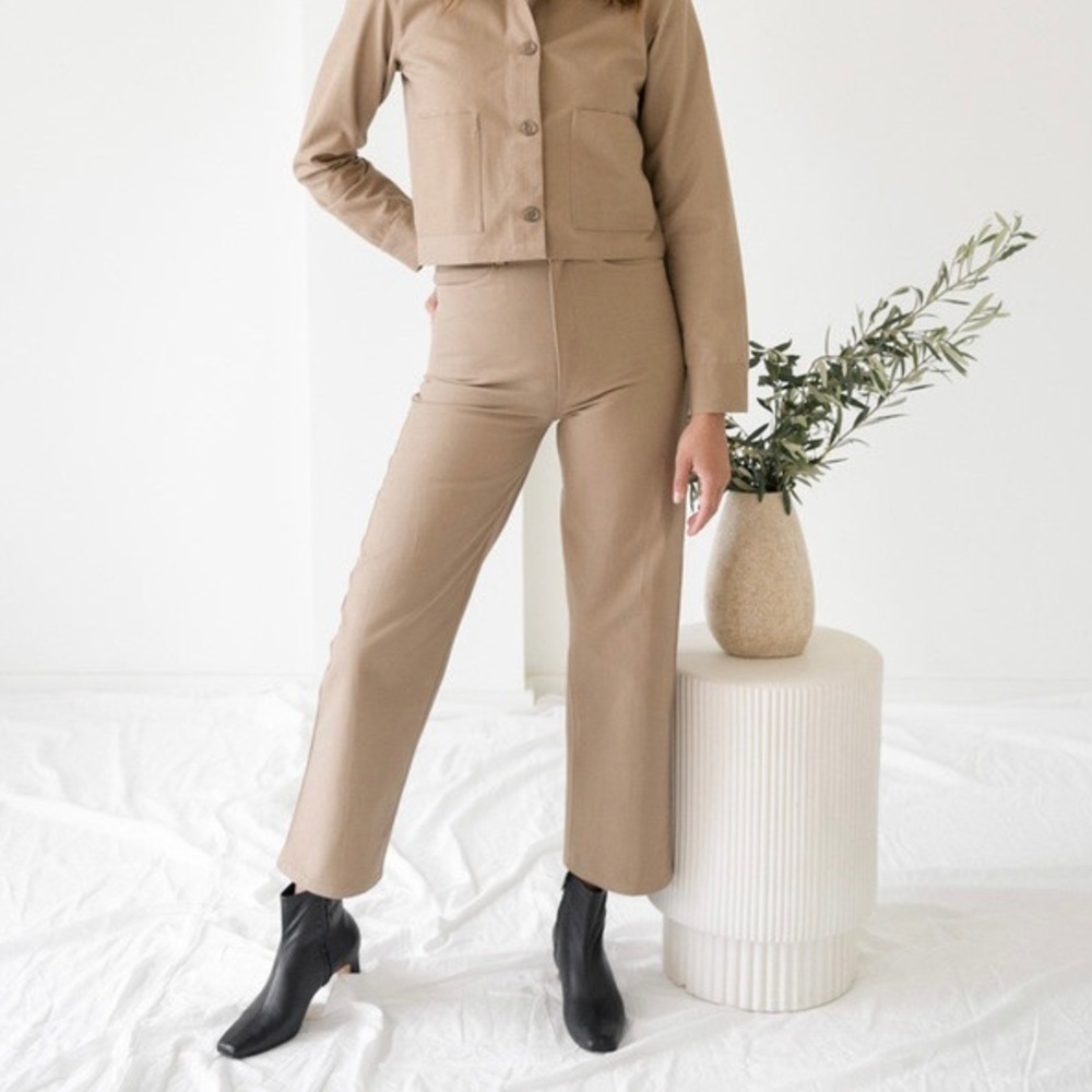 Laude the Label Canvas‎ Straight Pant, Tan